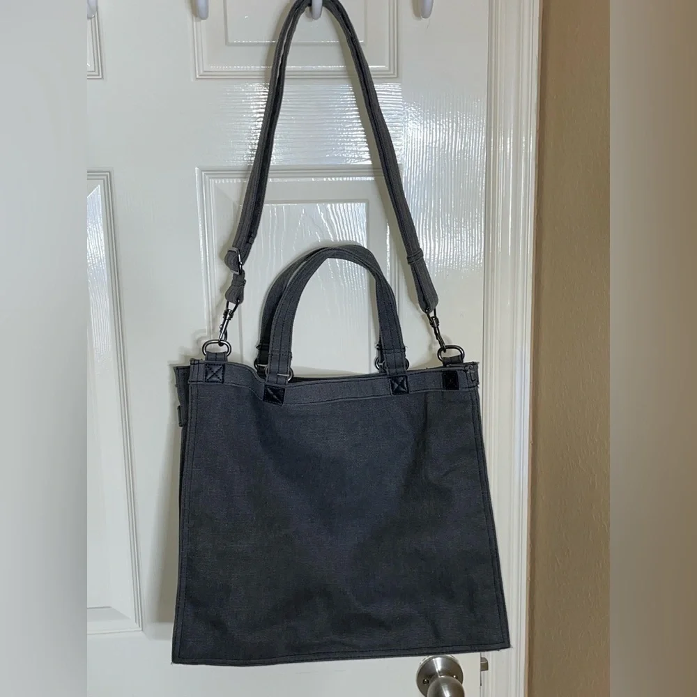 ROCK REVIVAL Gray Canvas Messenger Bag, Crossbody, Shoulder Tote13x16‌‌‌